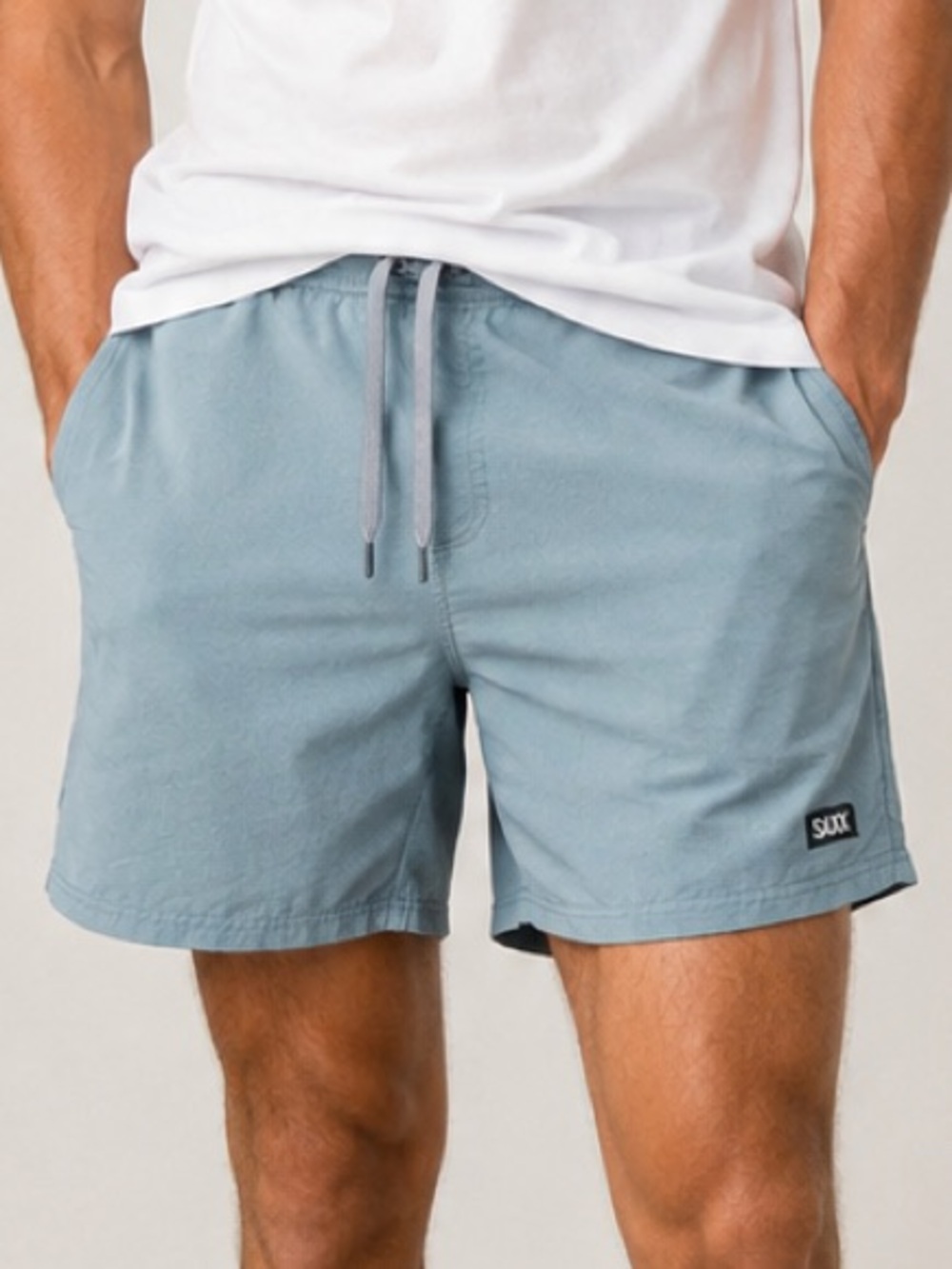 SAXX Sport 2 Life 2N1 Shorts Large 32 Waist Blue Performance 7” Shorts